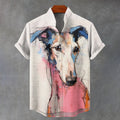 Men's Dog Pattern Art Print Casual Shirt