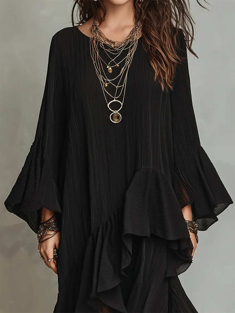 Elegant Romantic Multi-layered Irregular Hem Dress