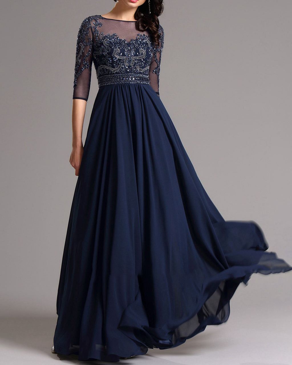 Elegant Lace Embroidered Dress