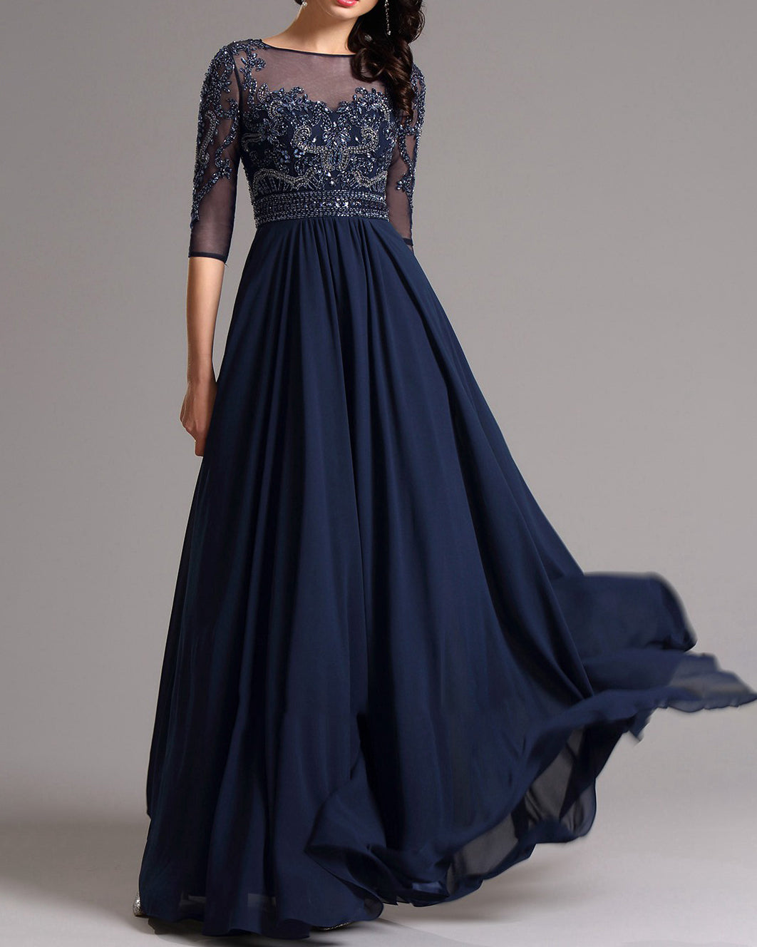 Elegant Lace Embroidered Dress