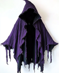 Ethnic Style Striped Printed Hooded Cloak 72c5