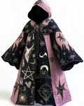 Halloween themed embroidered contrasting color stitching original design cape fa6b