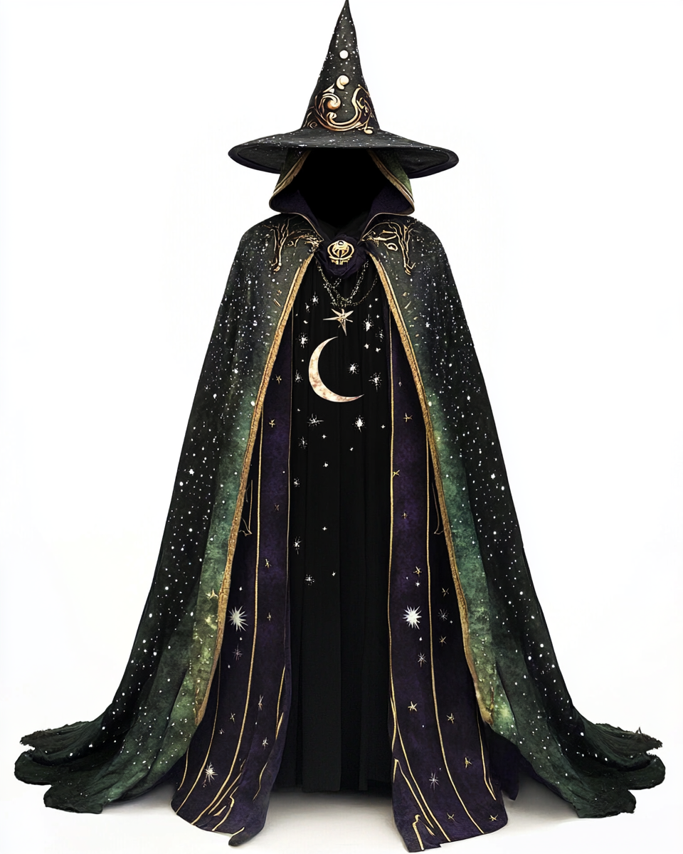 The moon and The stars long wizard cape bb6a