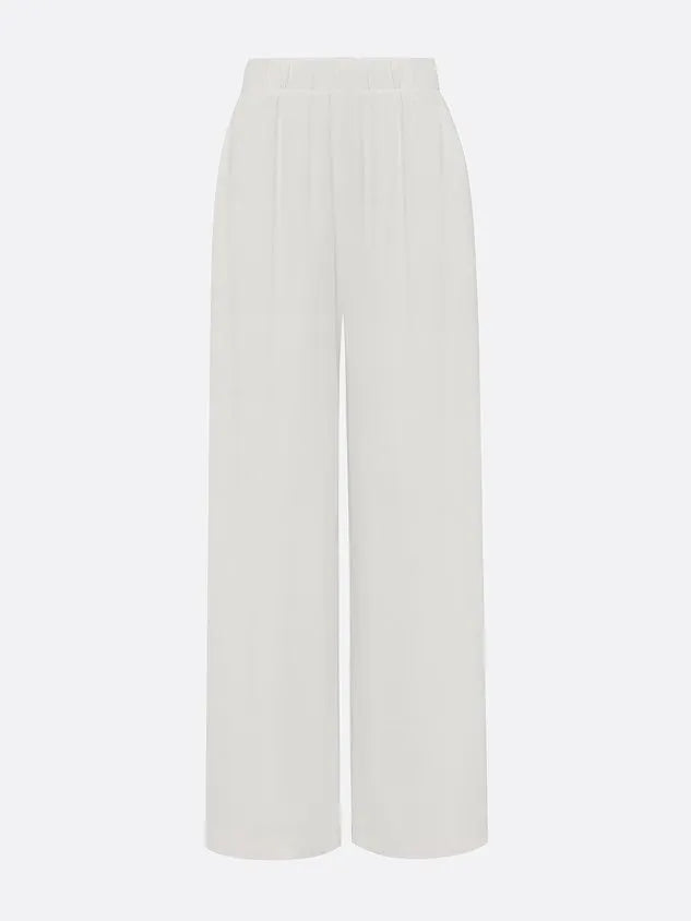Cotton Casual Plain Wide Leg Pants Fashion Pants