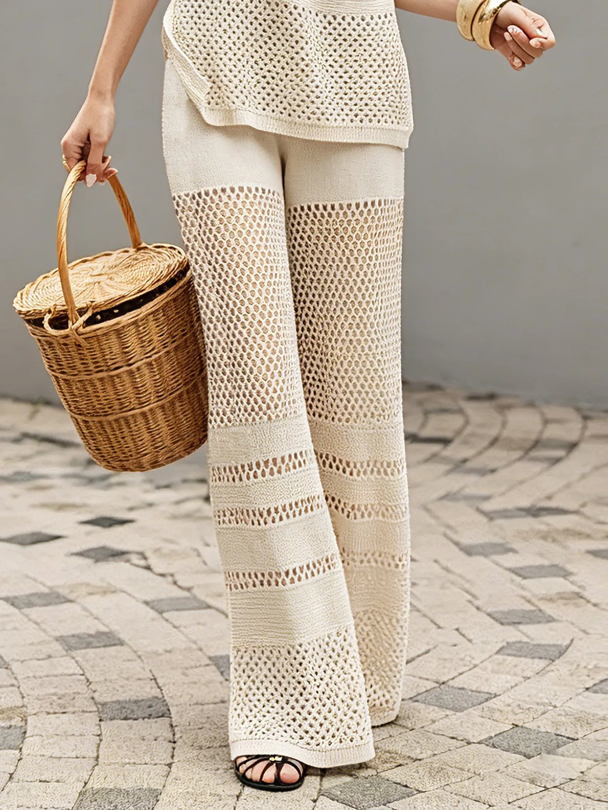 Women's Minimalist Open-Knit Set MDZ2360D3Y