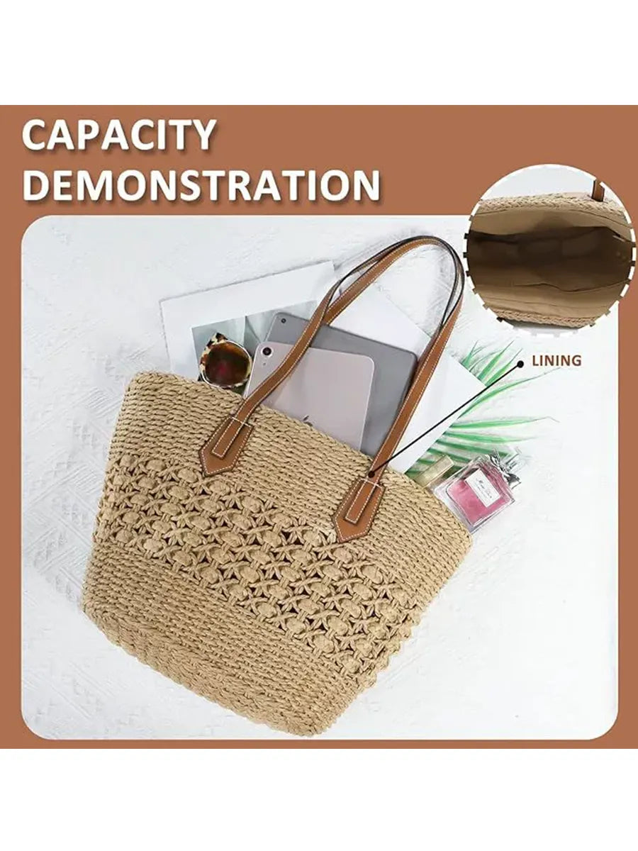 Women's Versatile Hand-woven Shoulder Handbag MDA0427H4T