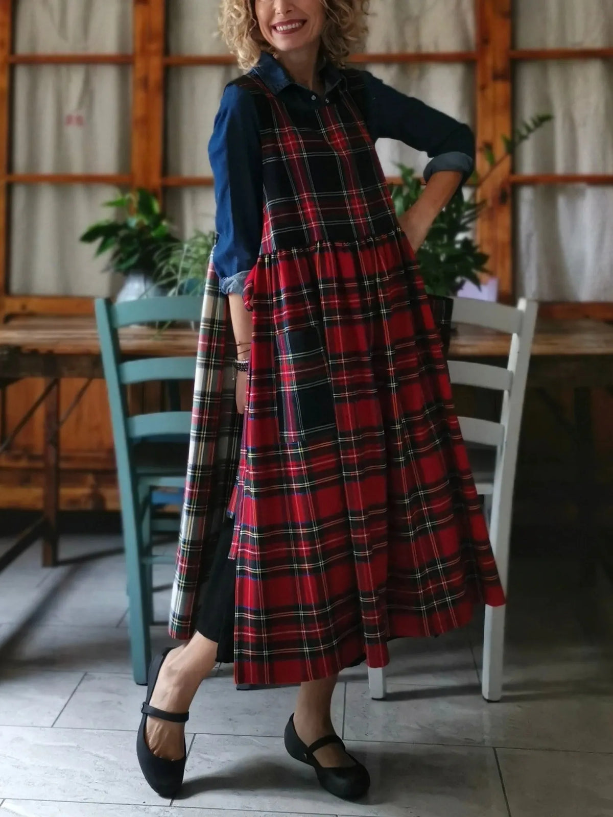 Patchwork Tartan Apron - 2