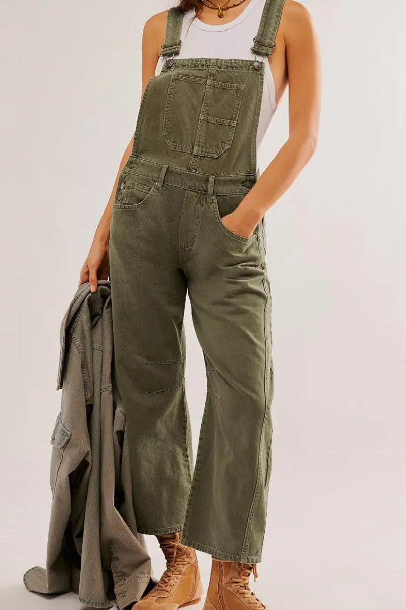 Women Y2k Baggy Barrel Jeans Overalls Wide Leg Denim Pants Bib Overalls Jumpsuit Boyfriend Patchwork Jeans