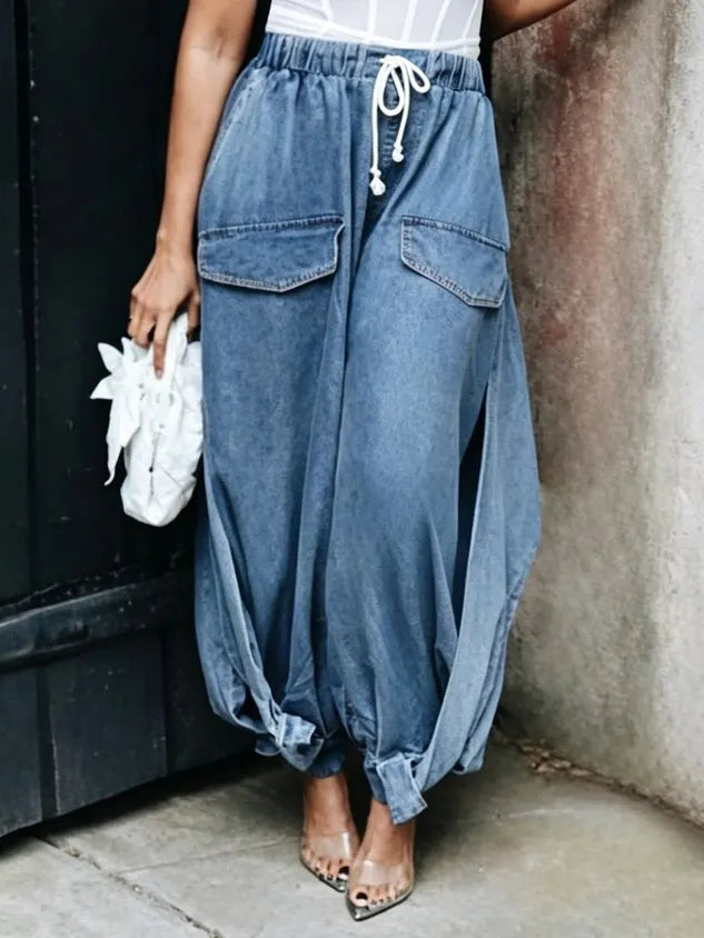 Denim Loose Plain Casual Jeans