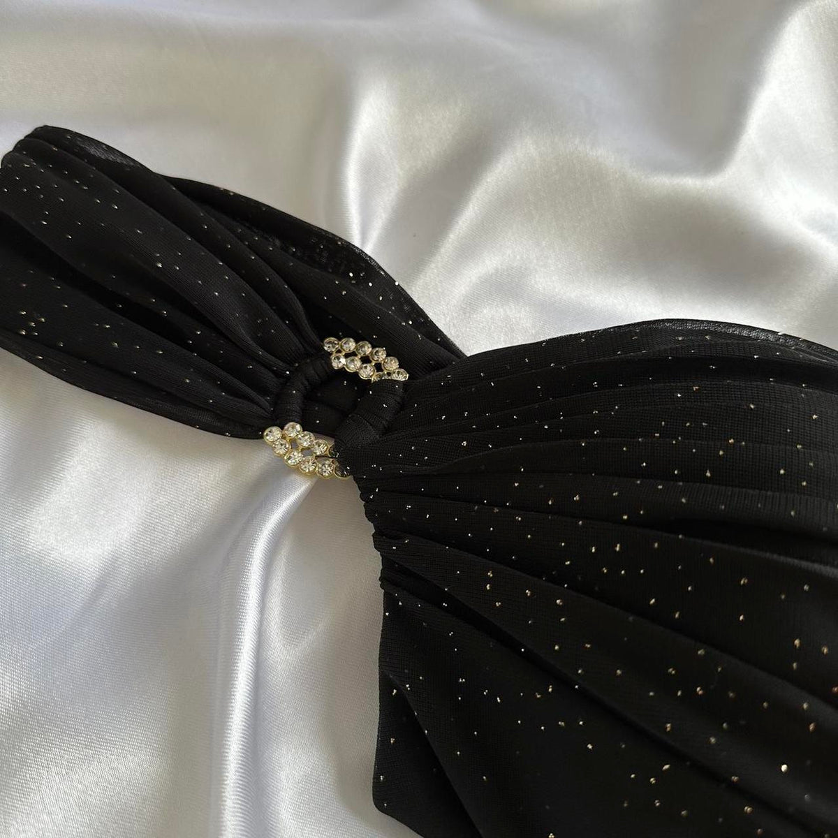 Betsy & Adam Women's Black and Gold Dress