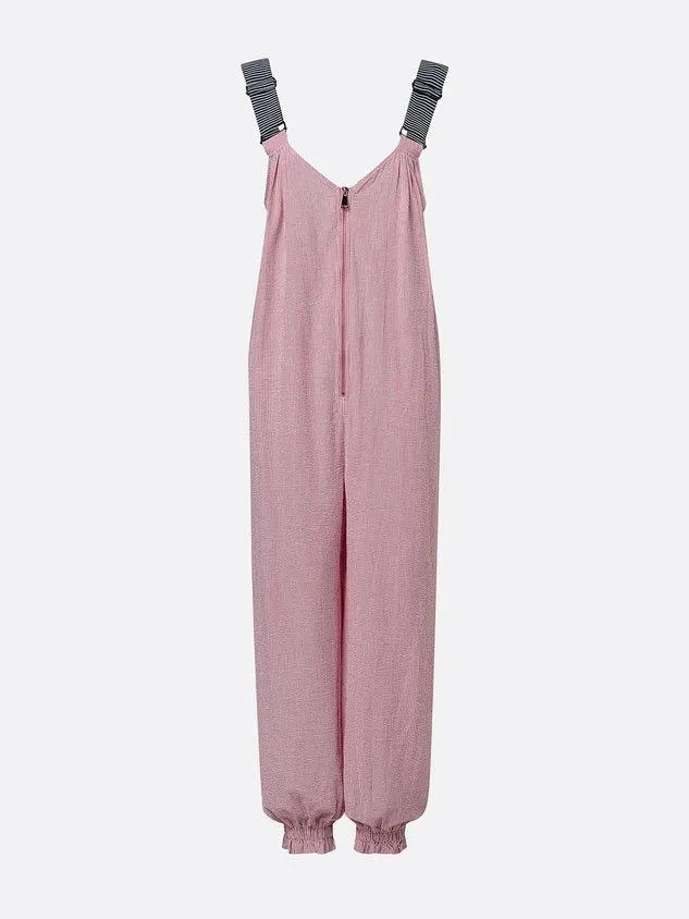 Casual Striped Loosen Overall Jumpsuit