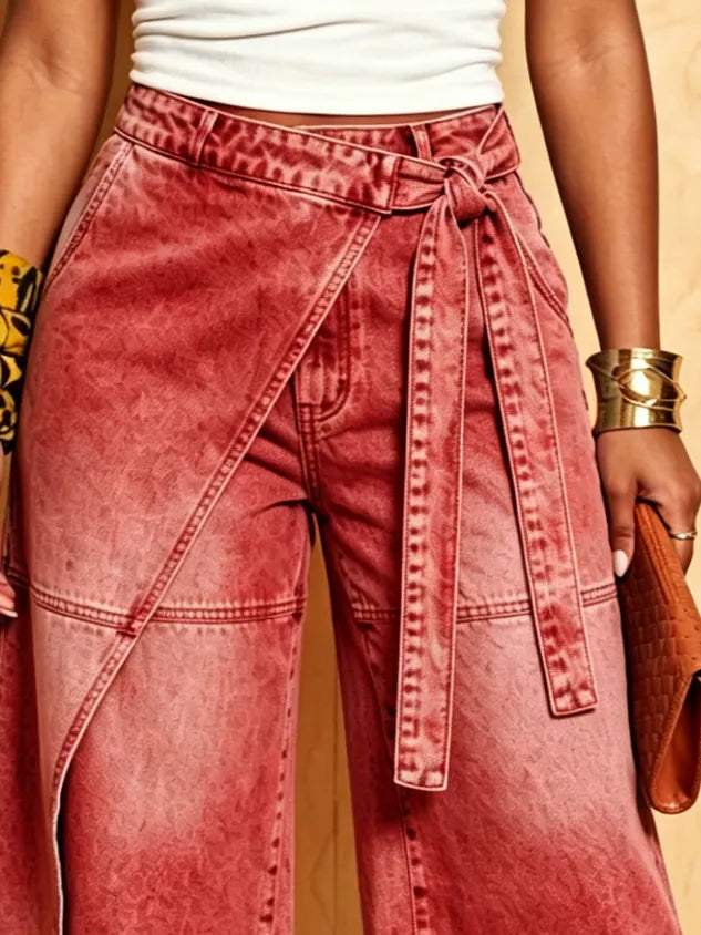 Denim Casual Solid Relaxed Jeans