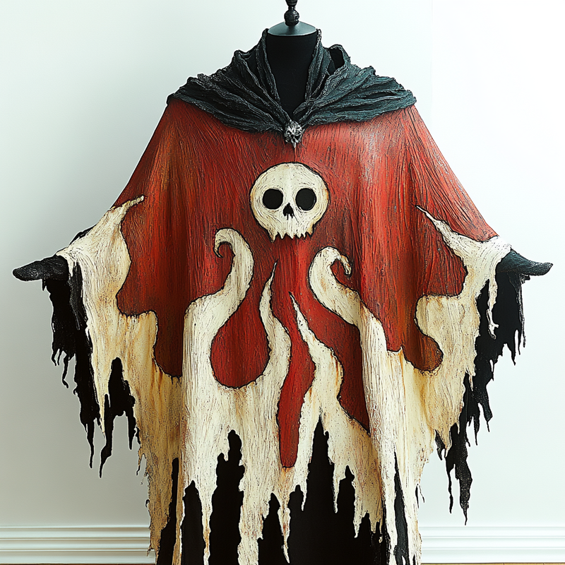 Men's Halloween autumn and winter hooded cloak bdf5