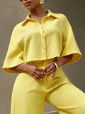 Casual Plain Buttoned Shirt