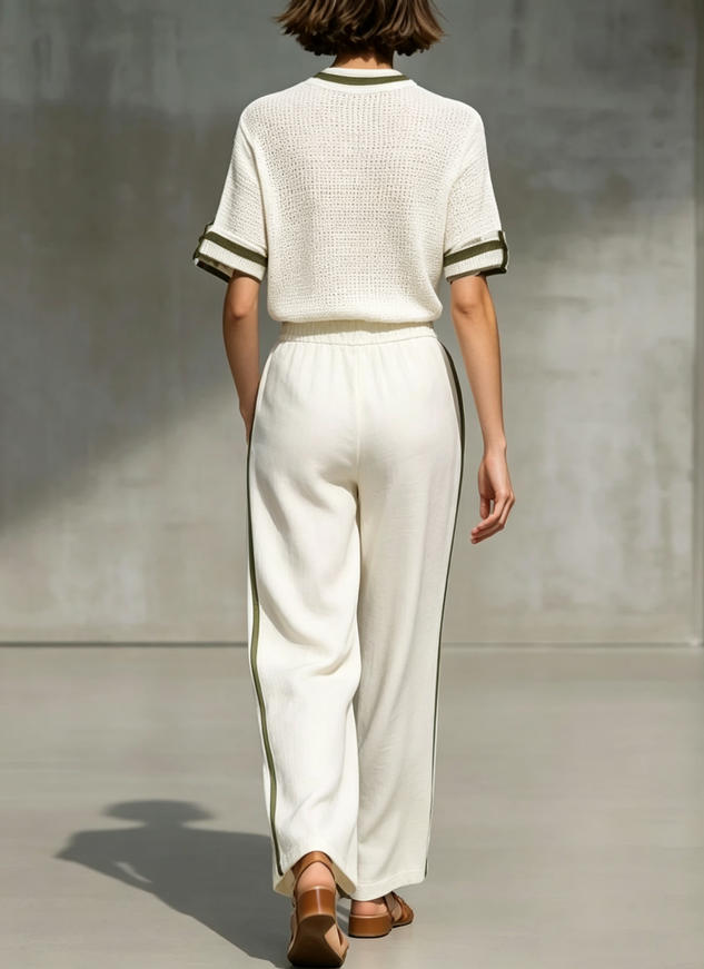 Casual Plain Split Joint  Knit Top