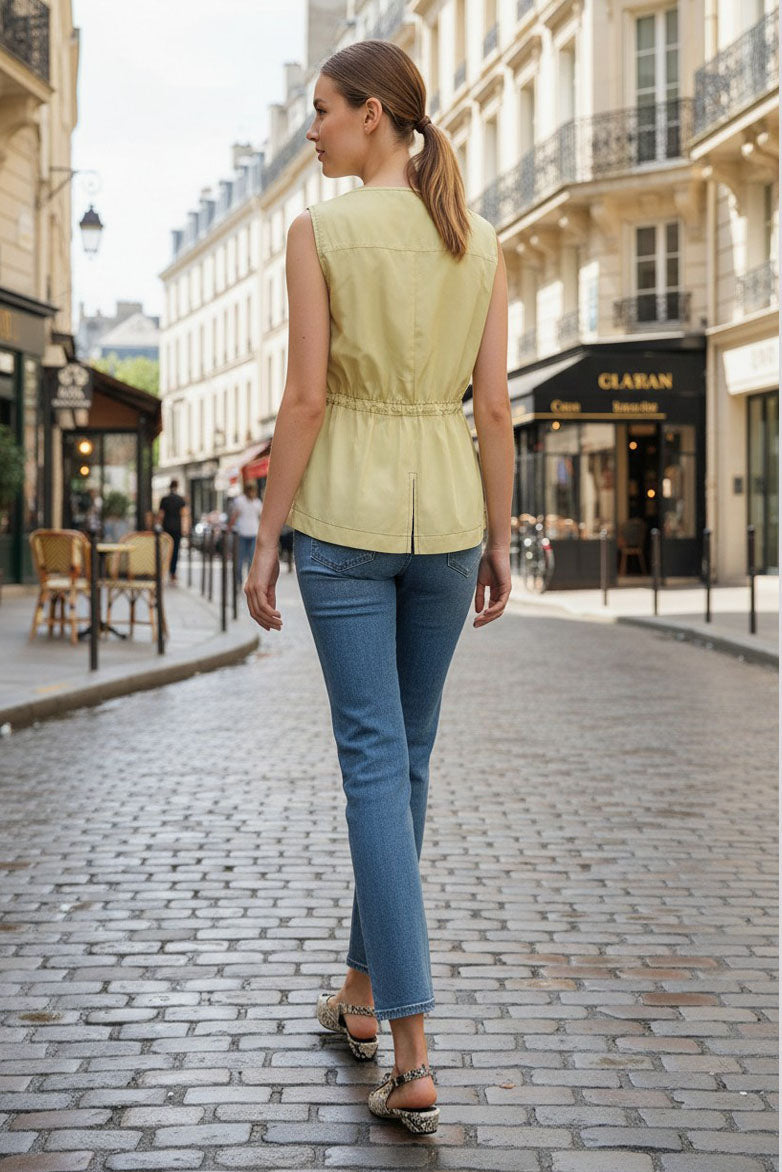 FULL & ZIP PEPLUM TOP