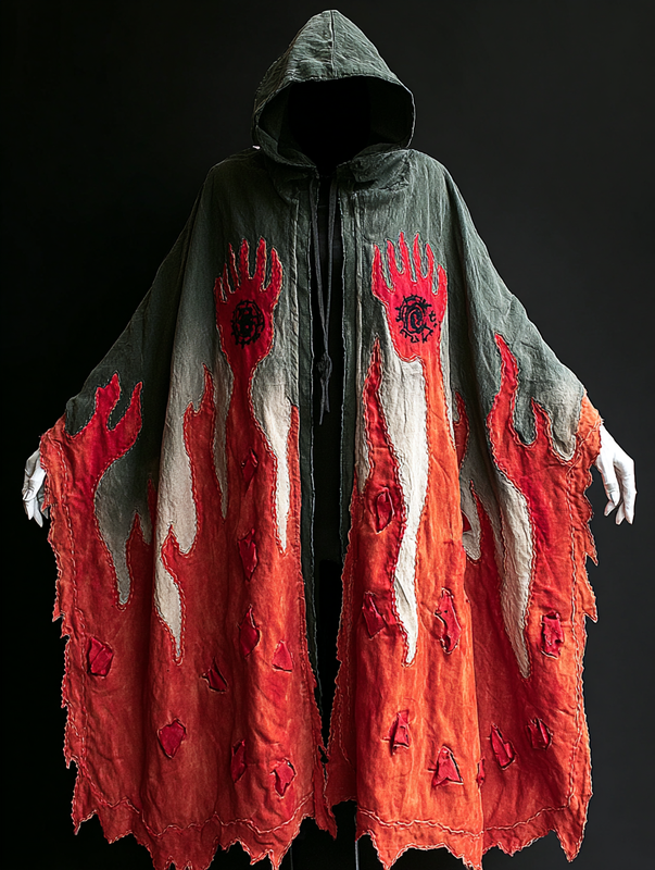 Men's Halloween themed hooded cape 978f