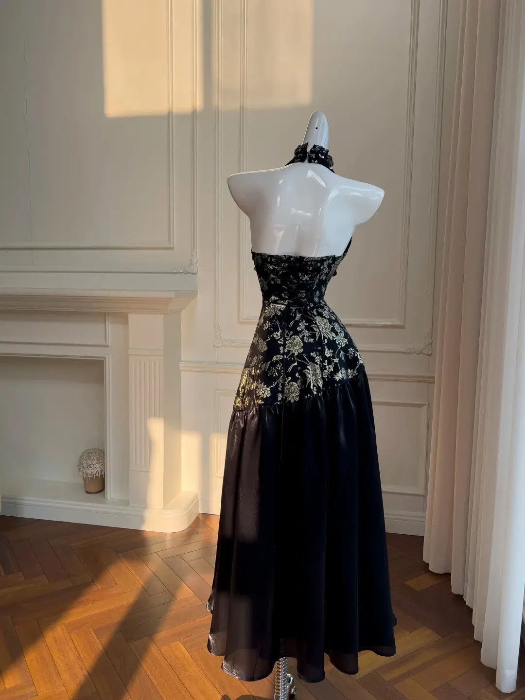 Halter Vintage Evening Dresses,Sleeveless Party Gowns  25487