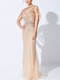 V-Neck Low Back Mother of the Groom Dress