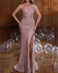 Women's Solid Color Sequins Dress - 01