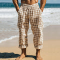Men's Casual Cotton And Linen Trousers With Pockets