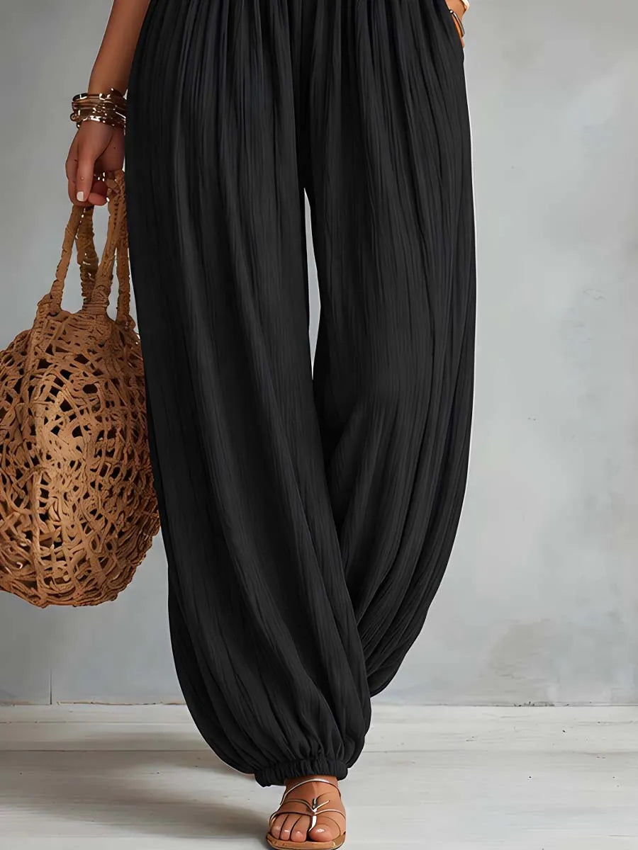Vintage Lace-Trimmed Keyhole Neck Jumpsuit