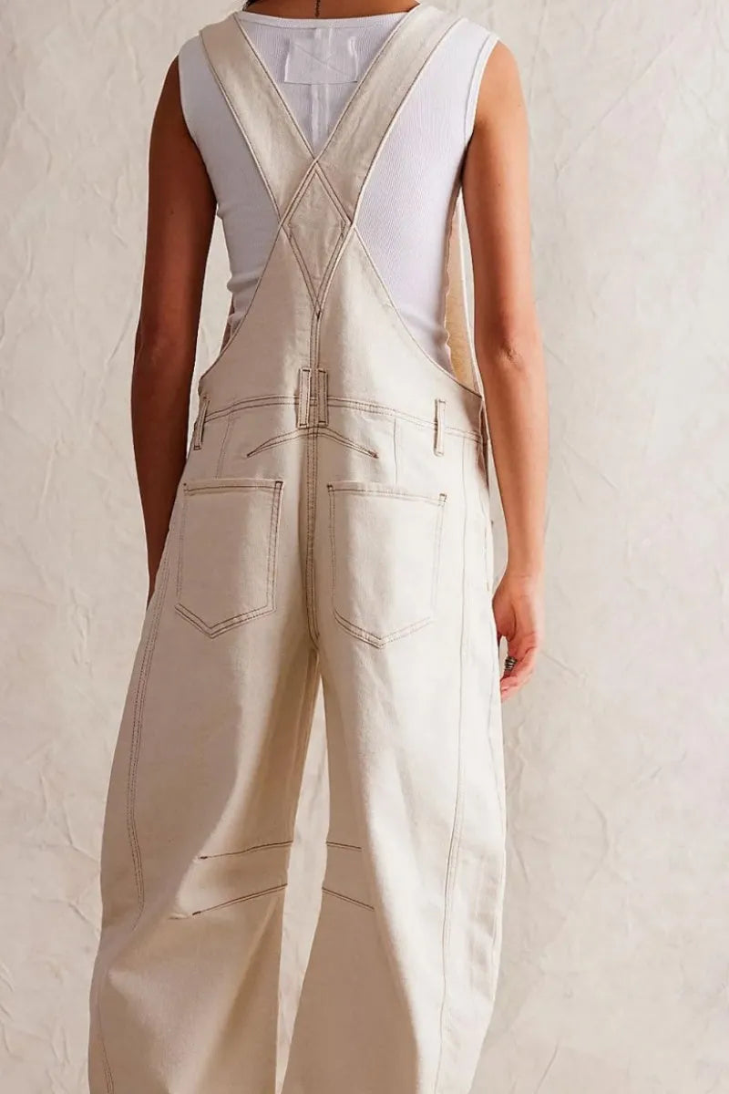 Women Y2k Baggy Barrel Jeans Overalls Wide Leg Denim Pants Bib Overalls Jumpsuit Boyfriend Patchwork Jeans