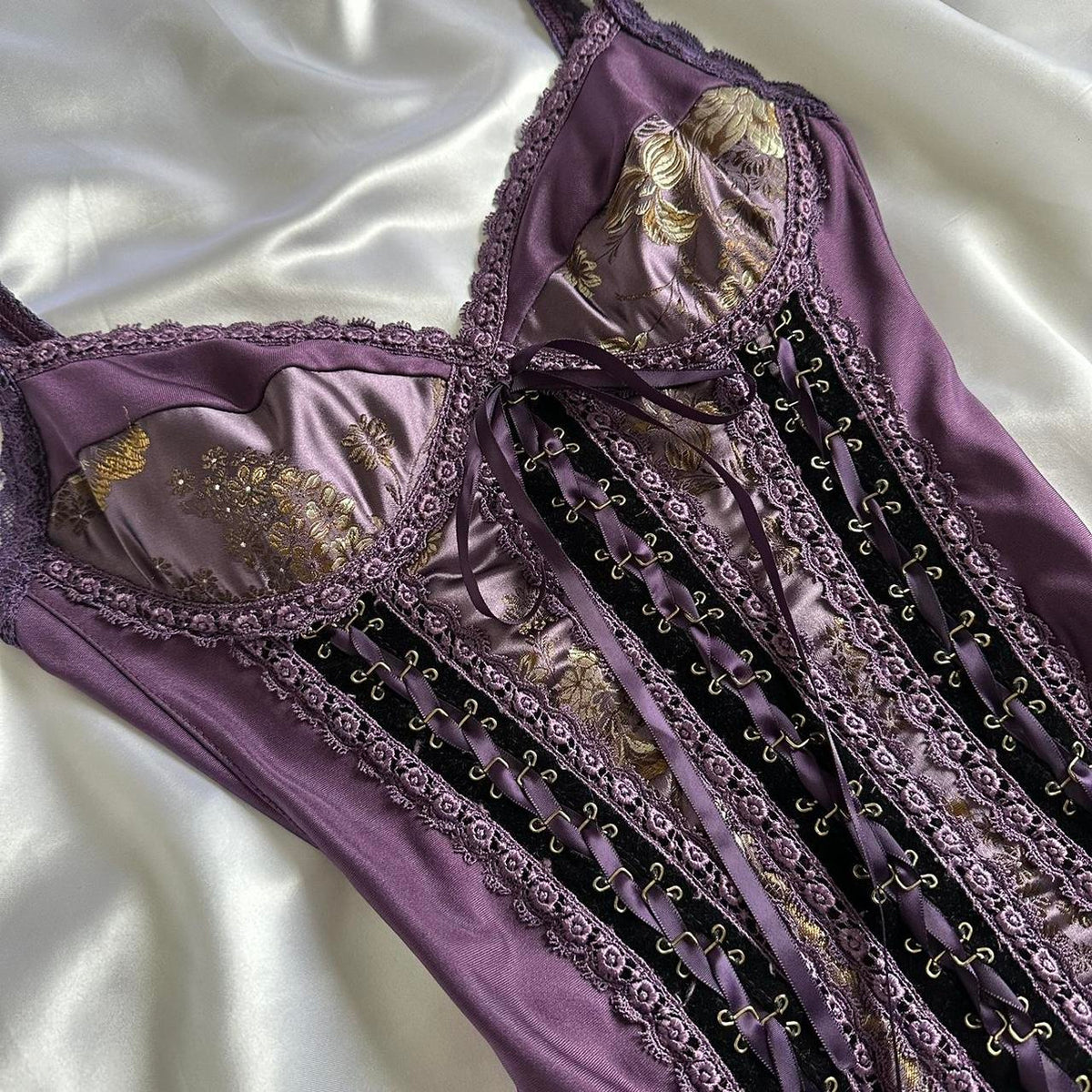 & Other Stories Women's Gold and Purple Dress