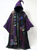 wizardEthnic print hooded robe cb68