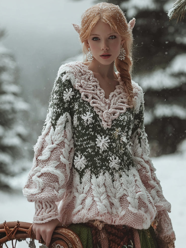 Women's Celtic Knot Snowflake Element Sweater