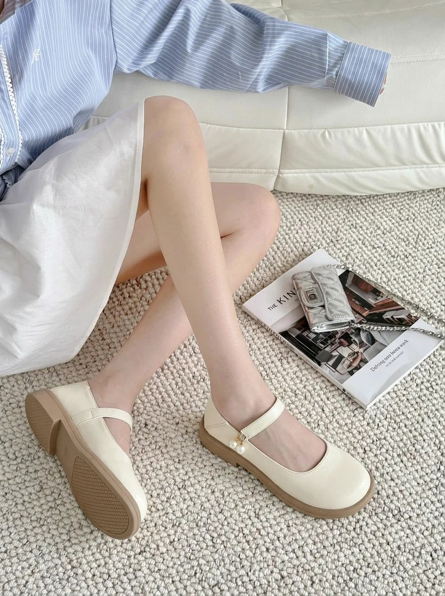 Pearl Decor Casual Mary Jane