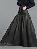Casual Maxi Denim Skirt