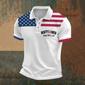 Men's Men's Vintage Usa Jesus Saves Printed Polo Shirt