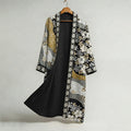 Men's Retro Floral Art Print Linen Long Kimono