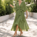 Mirabelle – Women's Flowing V-Neck Midi Dress