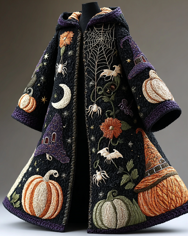 Halloween themed embroidered original design cape b4cd
