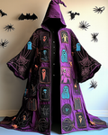 Halloween themed embroidered patchwork cape 6673