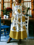 Yellow Rose & Polka Dot Patchwork Apron