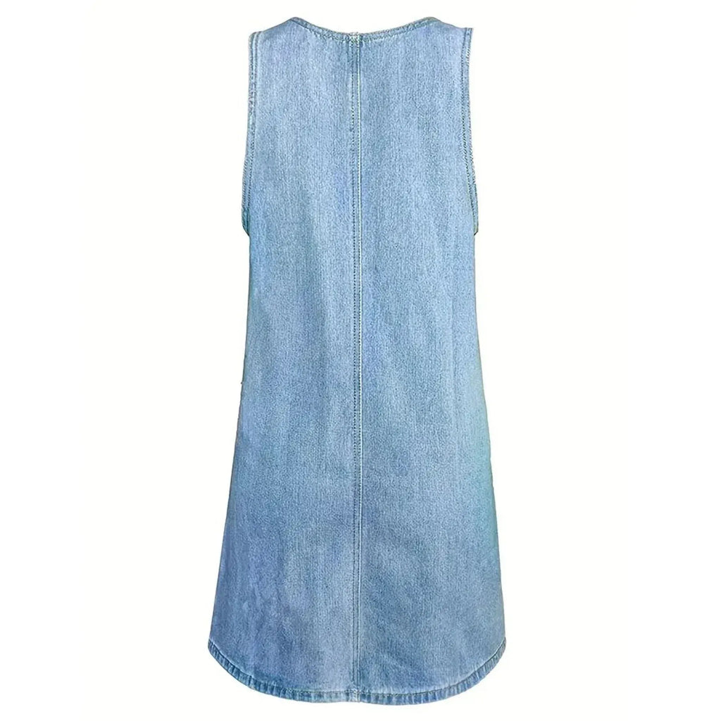 Relaxed Denim Dress for Women | Casual Shift Dress