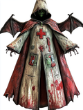 Halloween exaggerated design hooded cape 5961