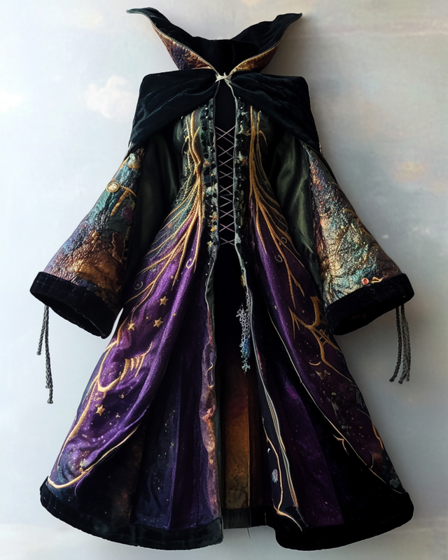Halloween Cosplay Halloween Wizard Cape Coat bcb7