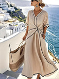 Naya™ – Elegant Loose Striped Dress