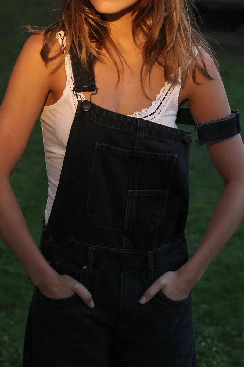 Women Y2k Baggy Barrel Jeans Overalls Wide Leg Denim Pants Bib Overalls Jumpsuit Boyfriend Patchwork Jeans