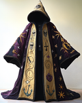 Halloween-themed skull and anchor 3D embroidered contrasting color stitching cape bb41