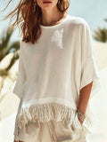 Women's Solid Color Art Casual Stylish Cotton Linen Shirt