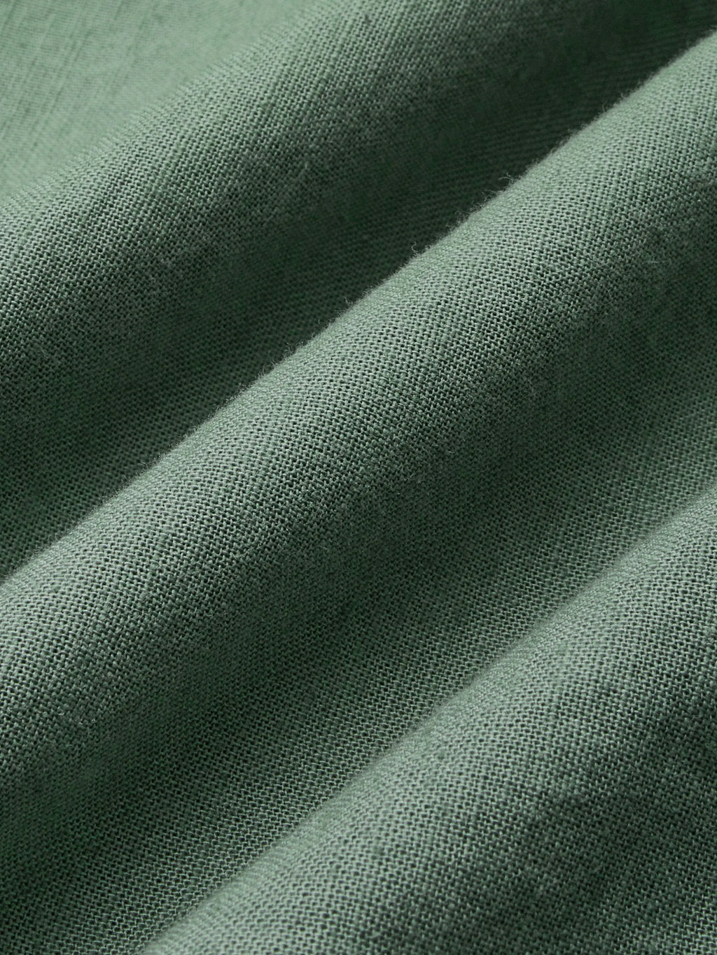 Midi Linen Dress, Half Sleeve,  Linen Blend, Plain, Renaissance, Green