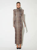 Leona Leopard Print Maxi Dress–Bold & Elegant Eveningwear