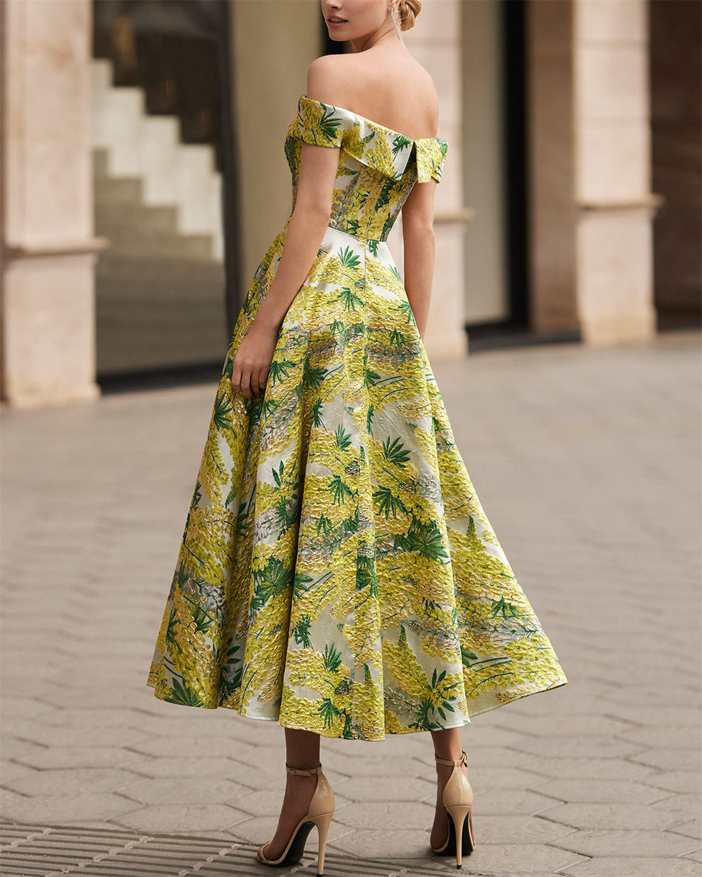 Women's Elegant Embroidery Printing Dress - 01