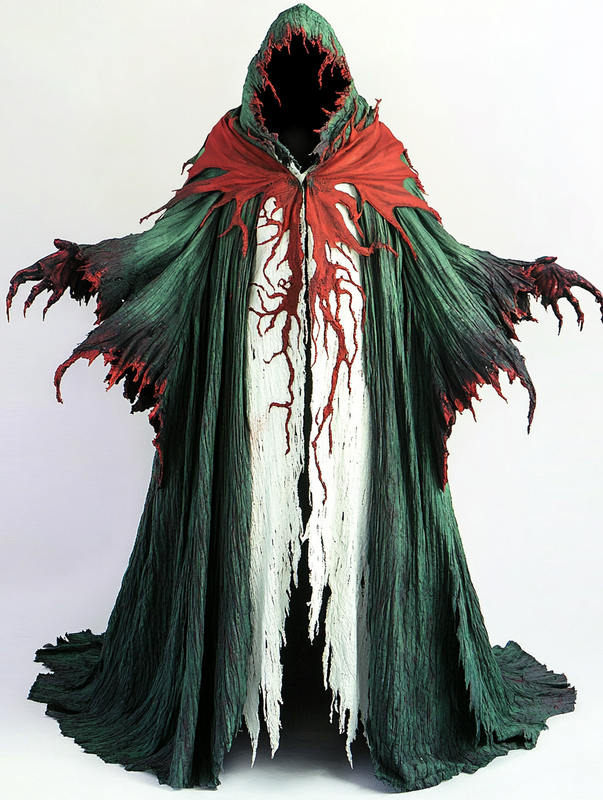 Halloween exaggerated design hooded cape b66f