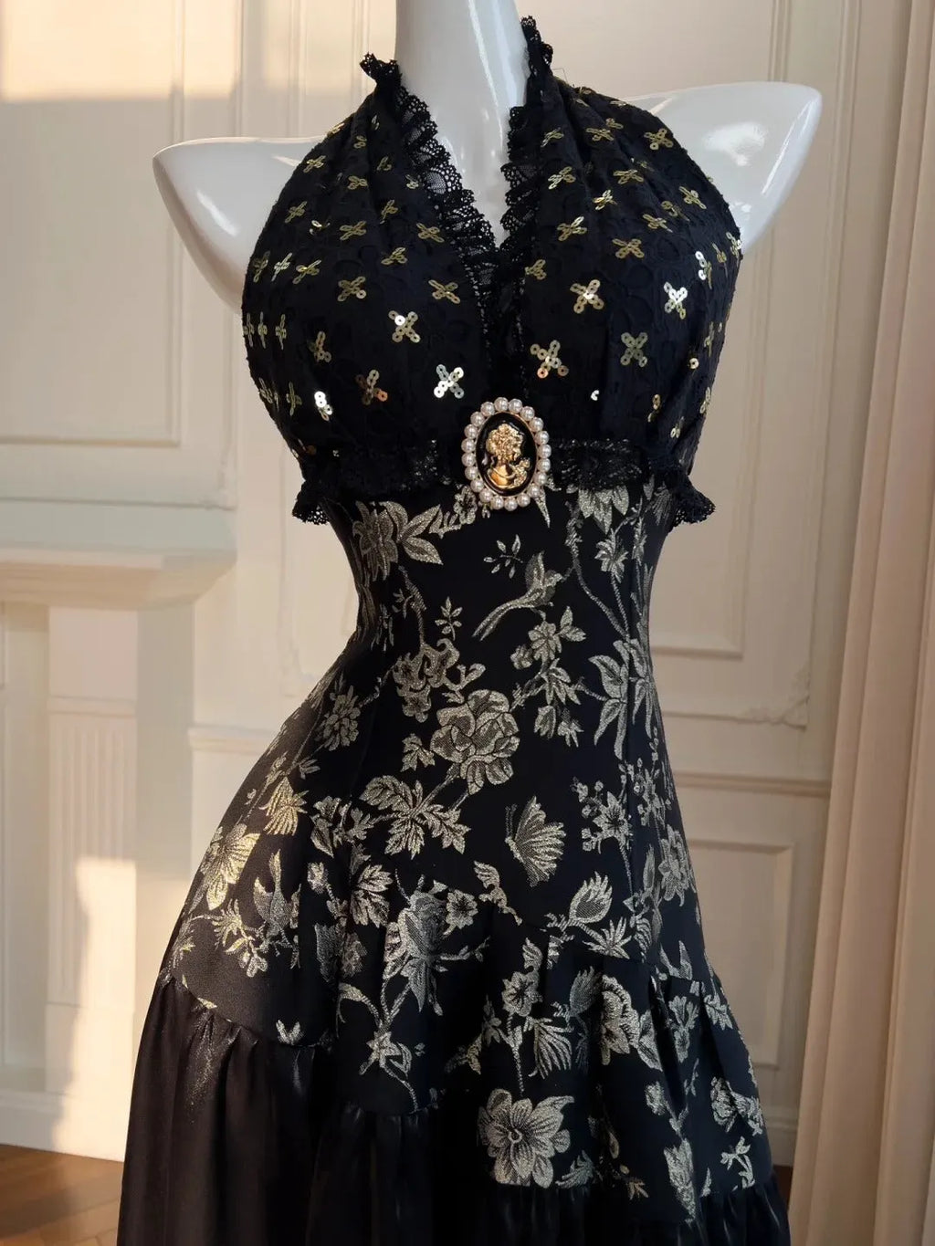 Halter Vintage Evening Dresses,Sleeveless Party Gowns  25487